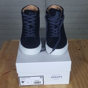 NWT Greats The Royale Wool Navy Sneakers 9.5
